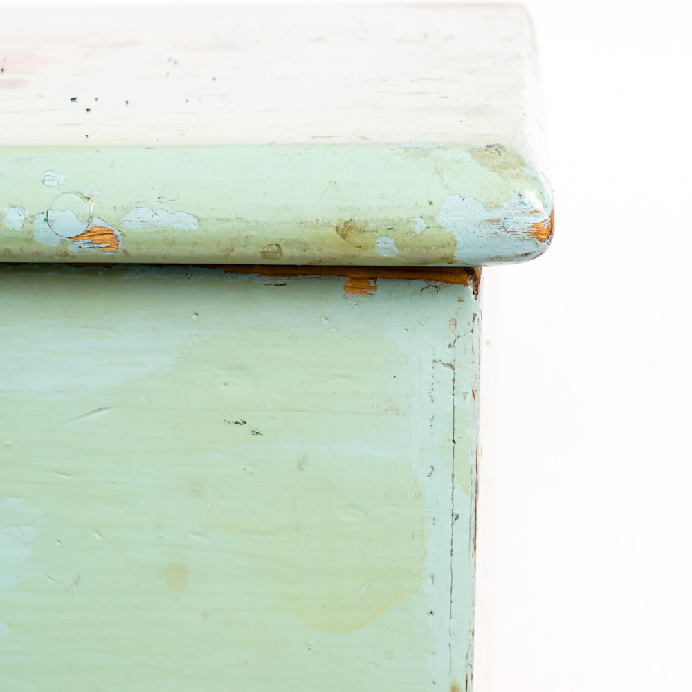 Vintage Painted Wood Toy Box