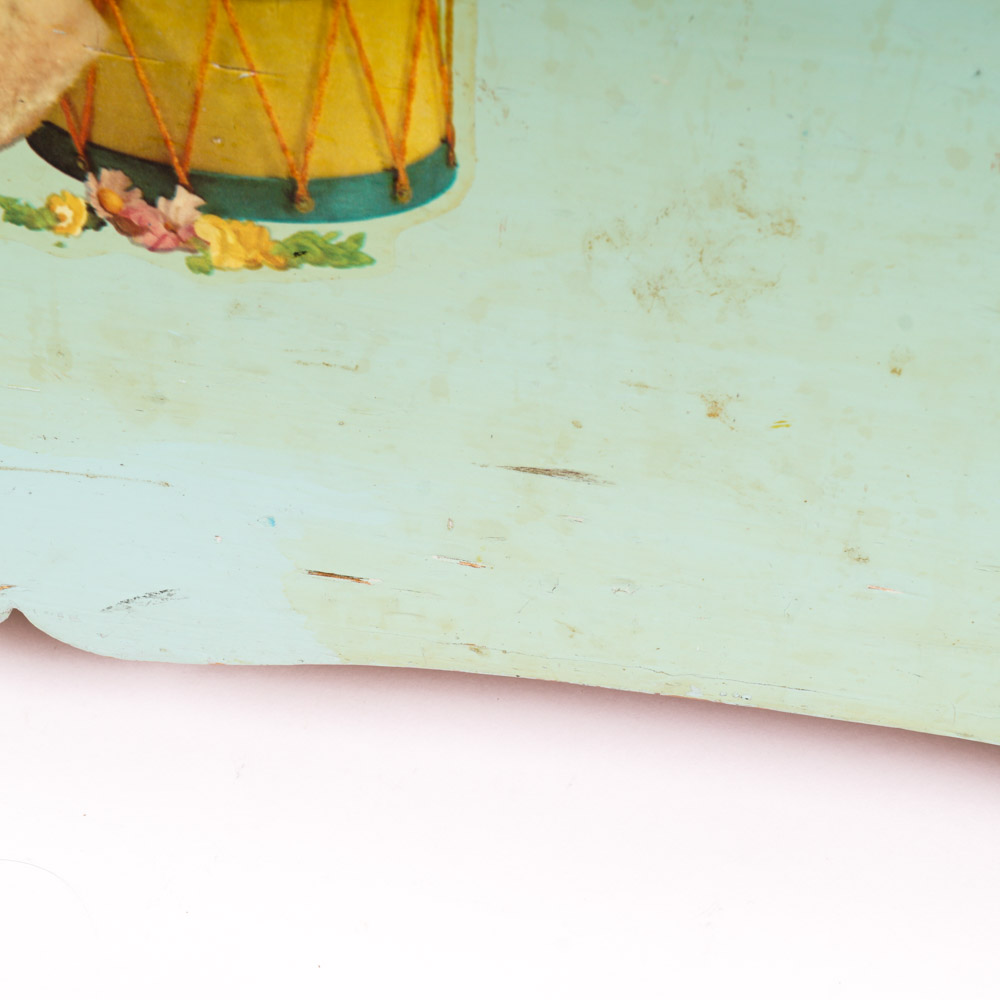 Vintage Painted Wood Toy Box