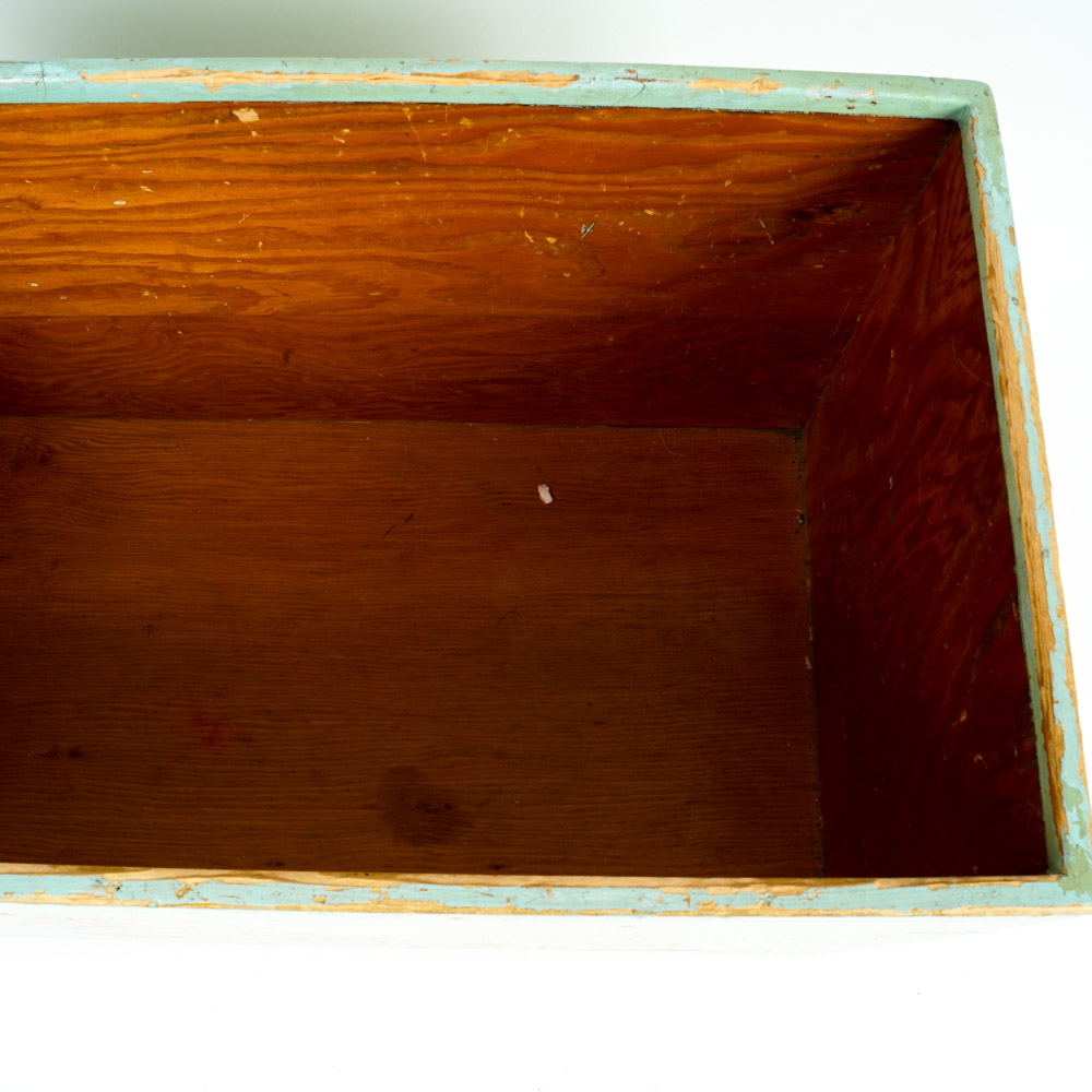 Vintage Painted Wood Toy Box