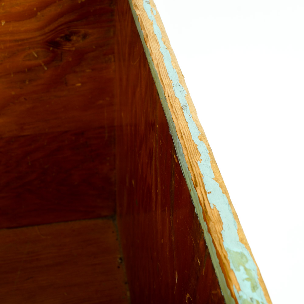 Vintage Painted Wood Toy Box