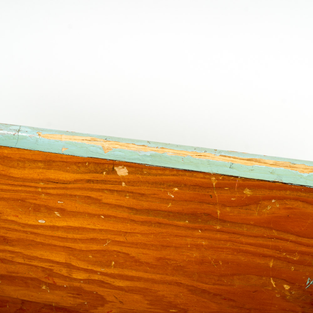 Vintage Painted Wood Toy Box