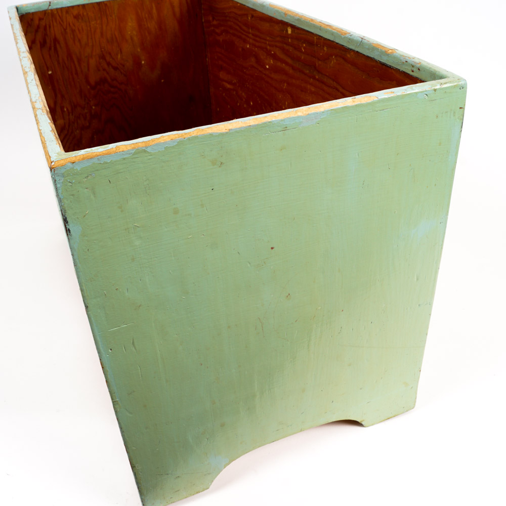 Vintage Painted Wood Toy Box