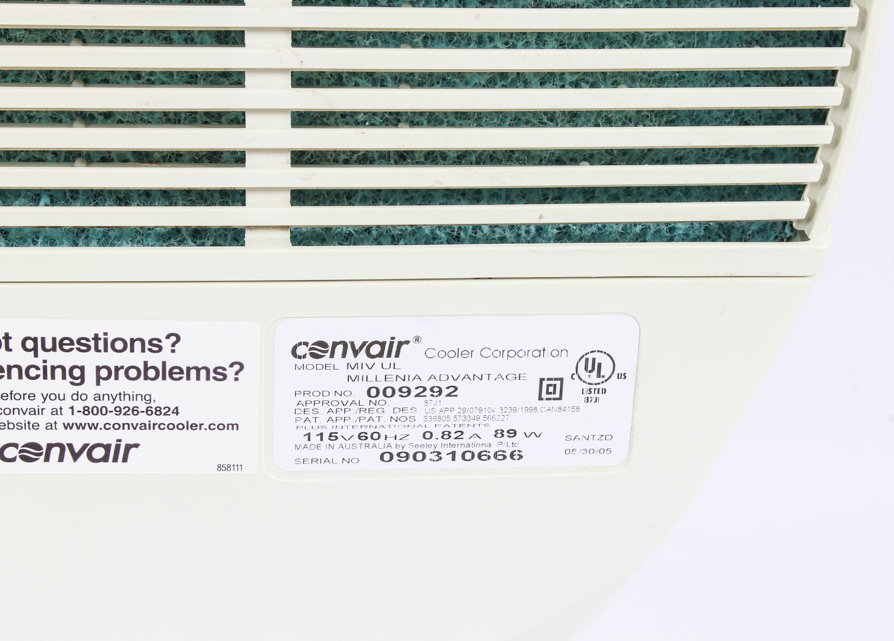 Convair Millenia-Advantage Portable Evaporative Air Cooler