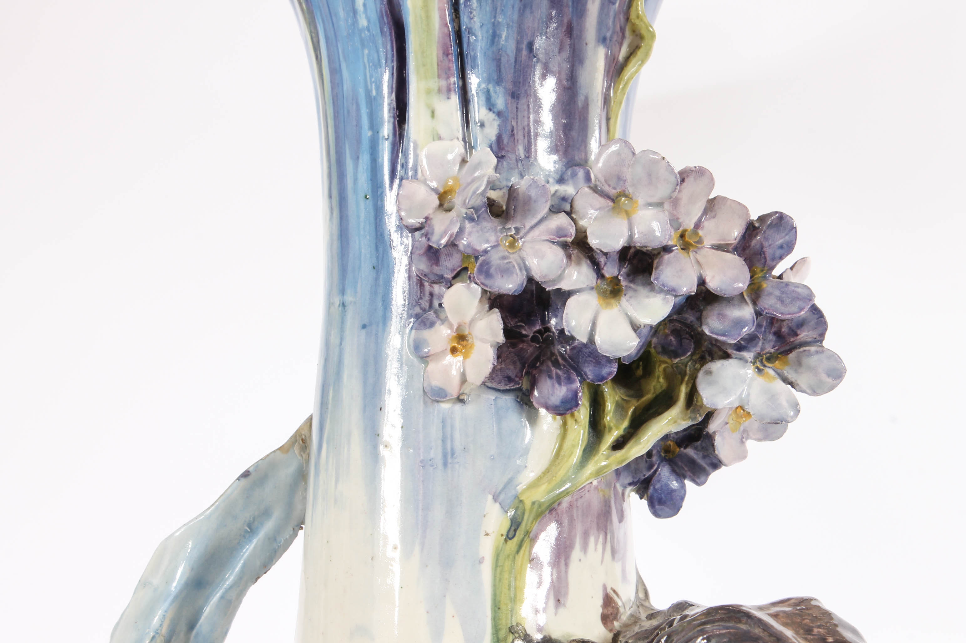 Modern Dresden-Style Hand Painted Ceramic Lamp