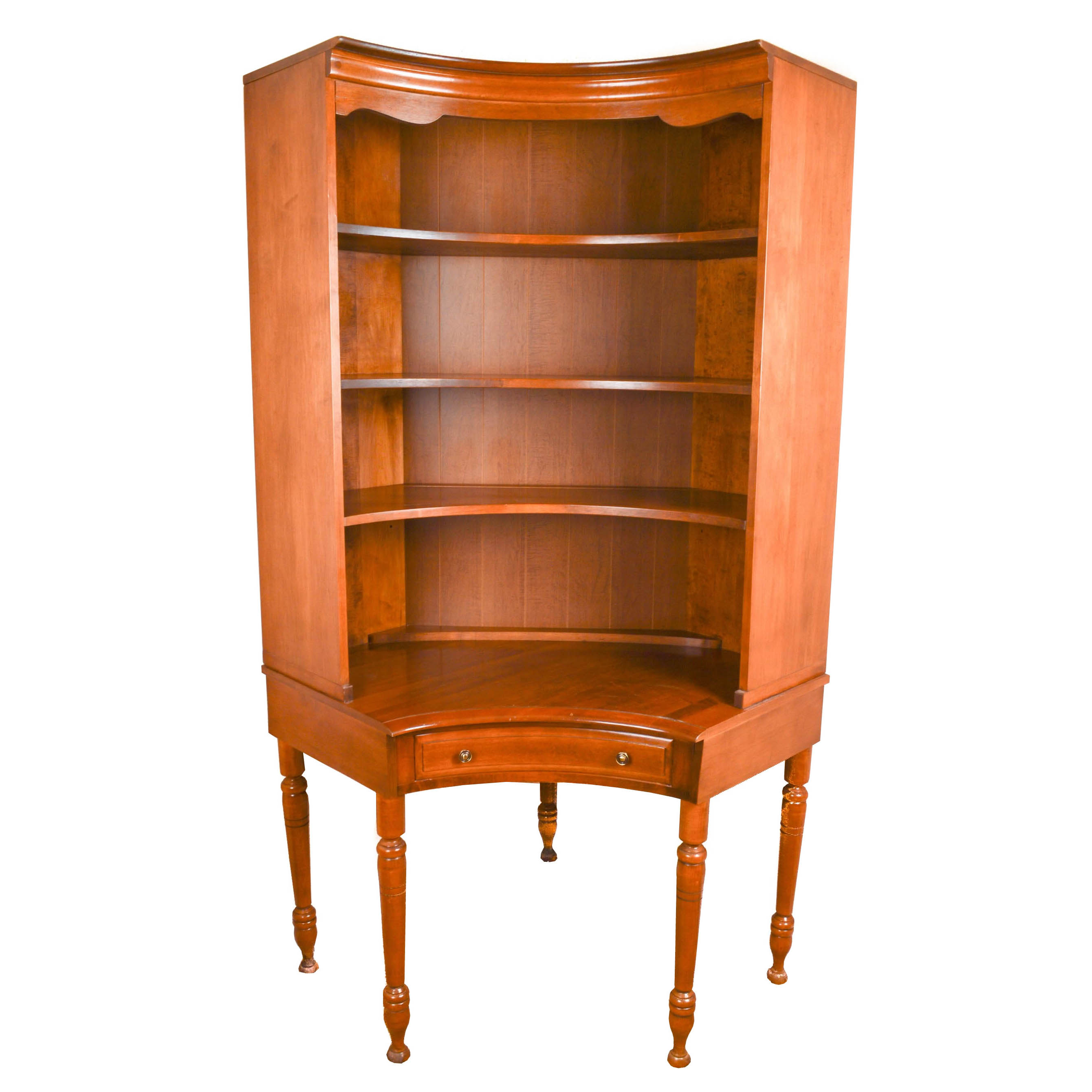 Heywood-Wakefield Corner Cabinet With Matching Chair