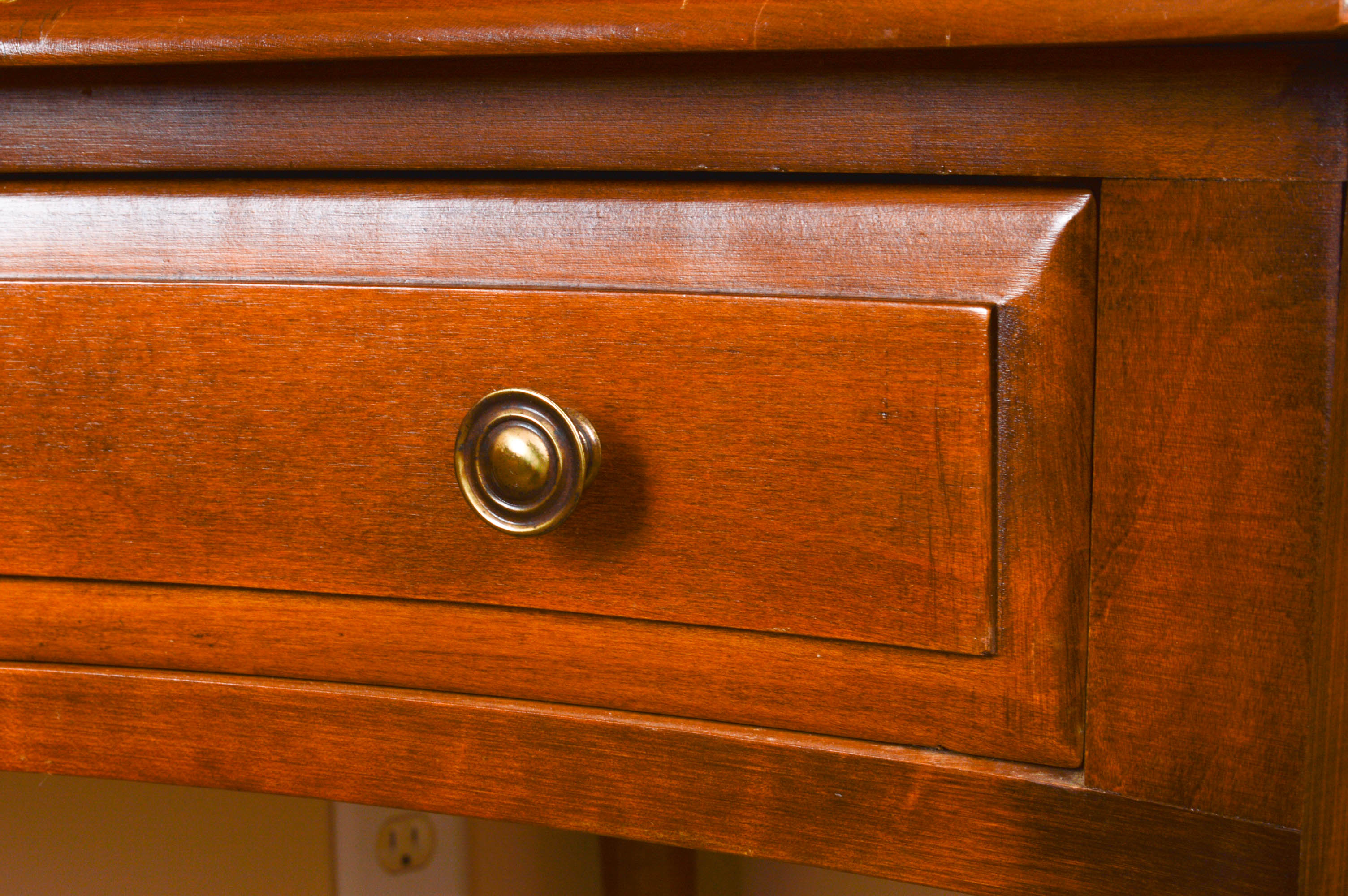 Heywood-Wakefield Corner Cabinet With Matching Chair