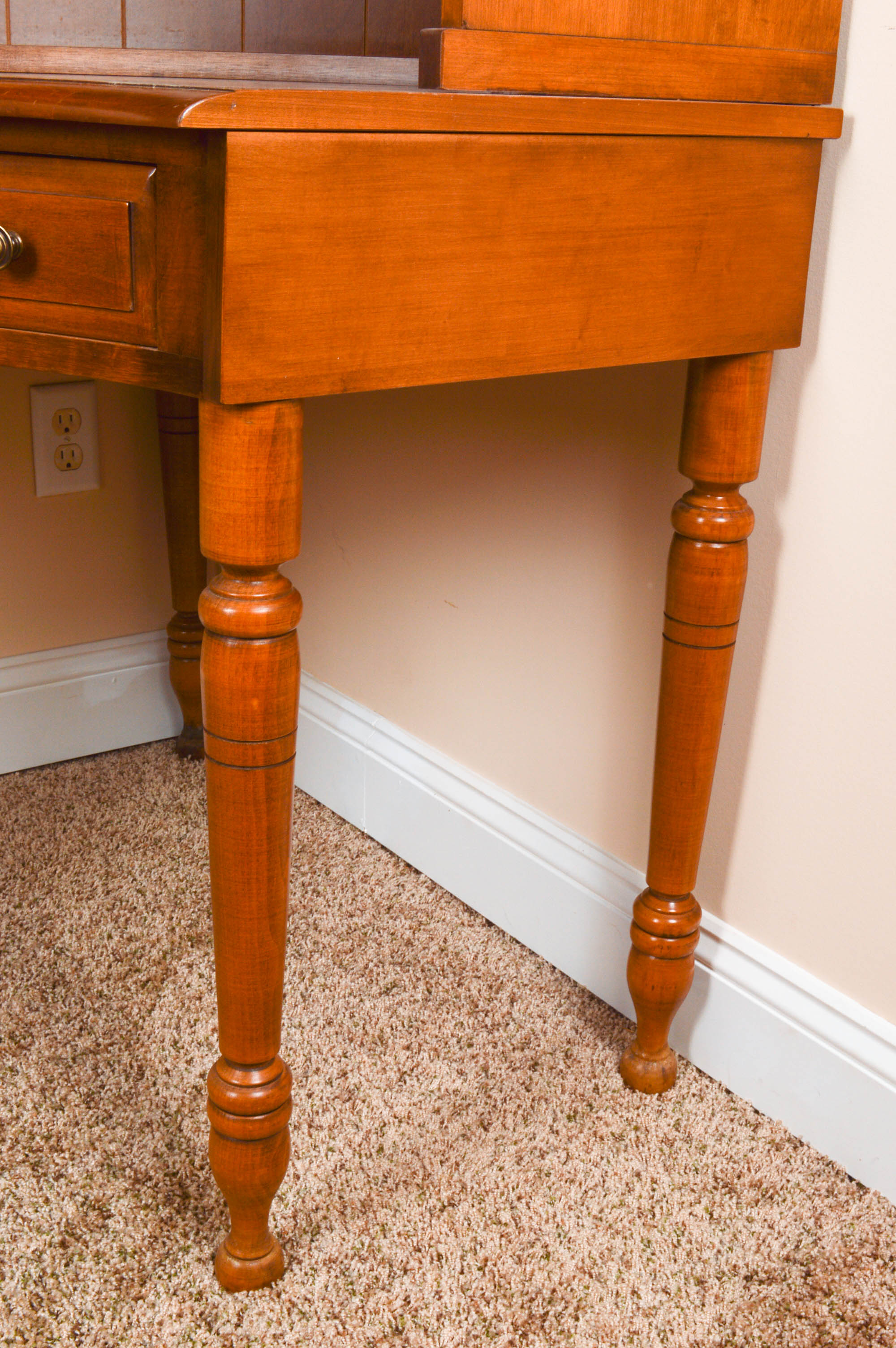Heywood-Wakefield Corner Cabinet With Matching Chair