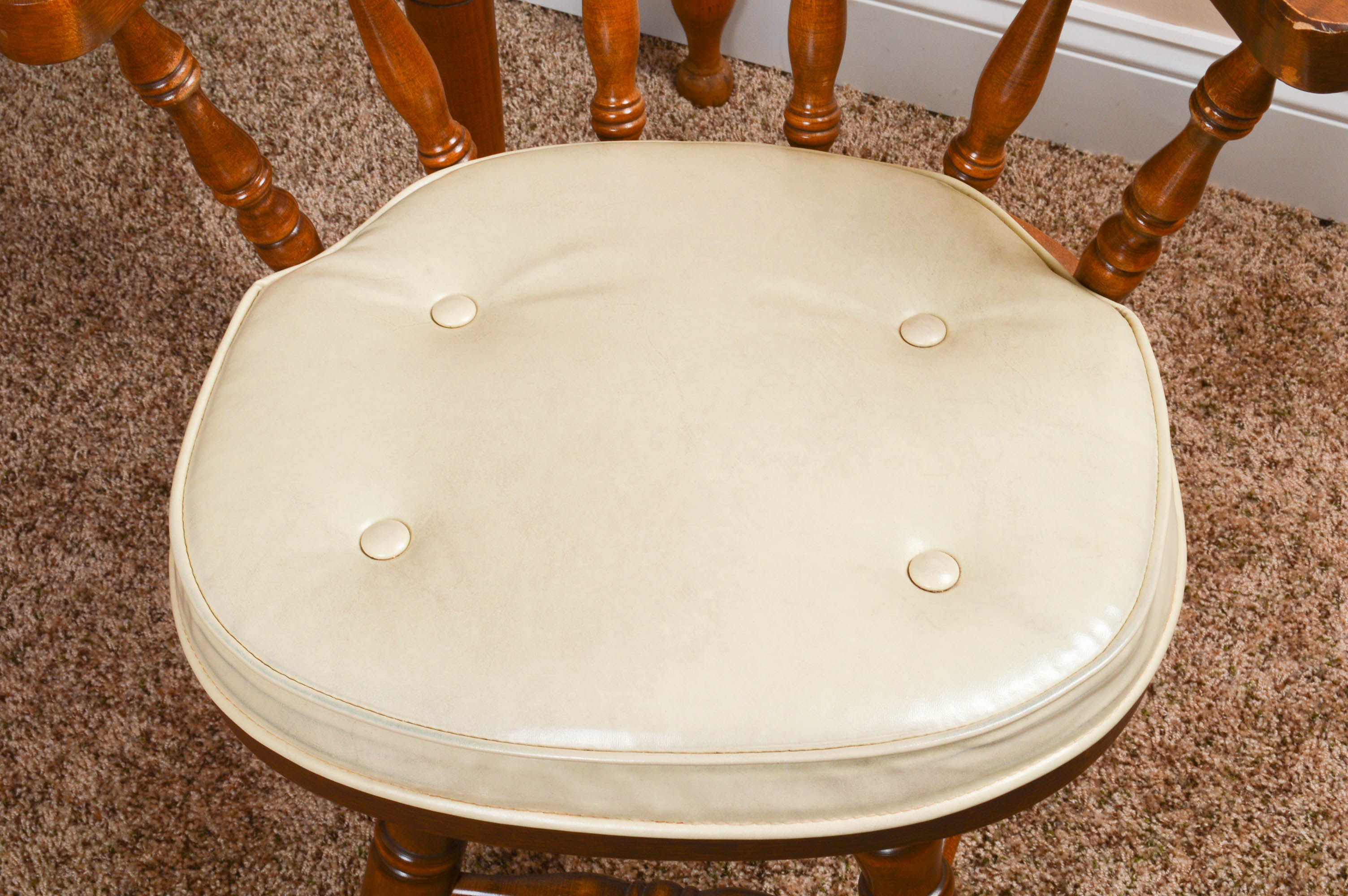 Heywood-Wakefield Corner Cabinet With Matching Chair