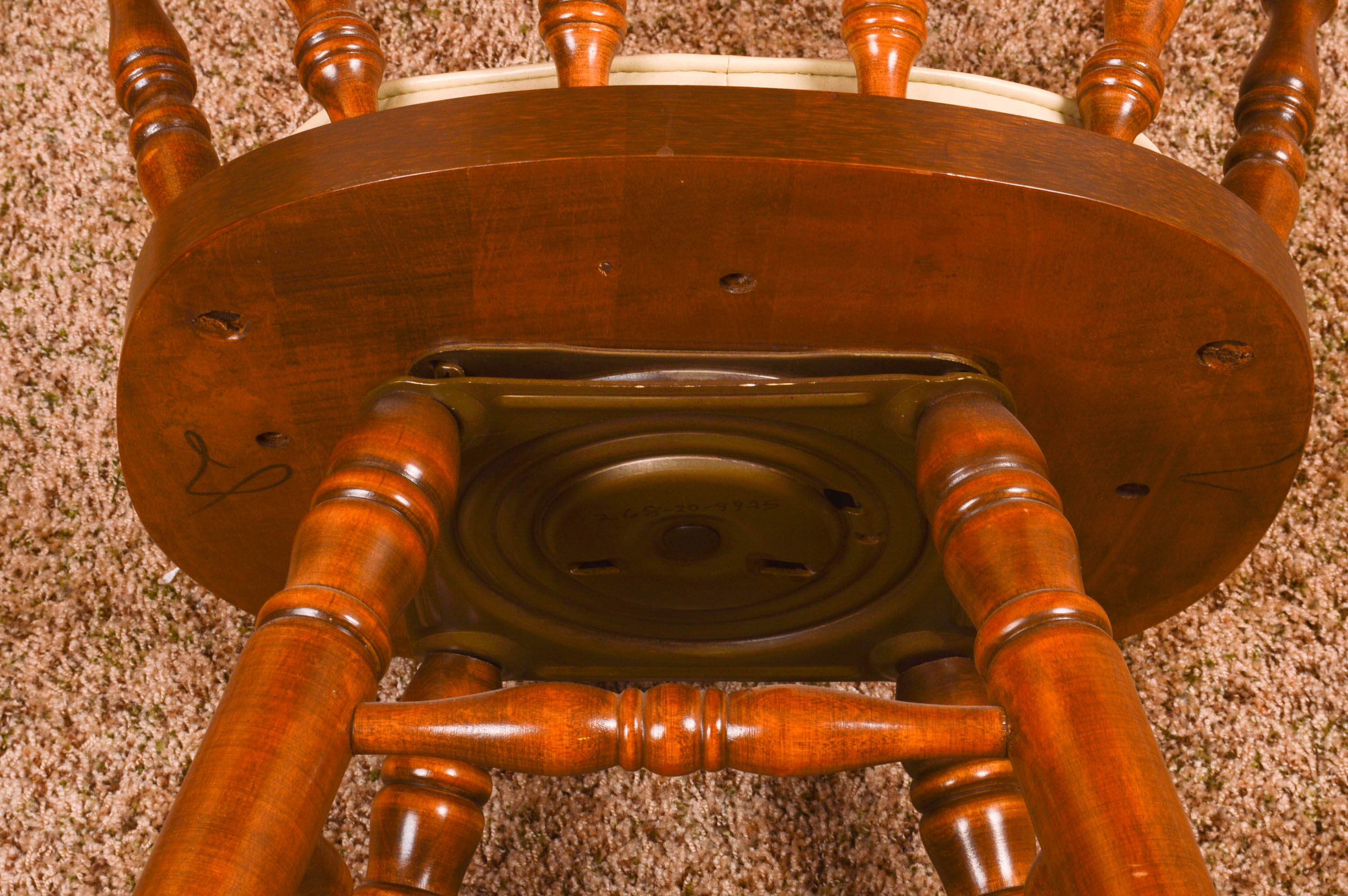 Heywood-Wakefield Corner Cabinet With Matching Chair