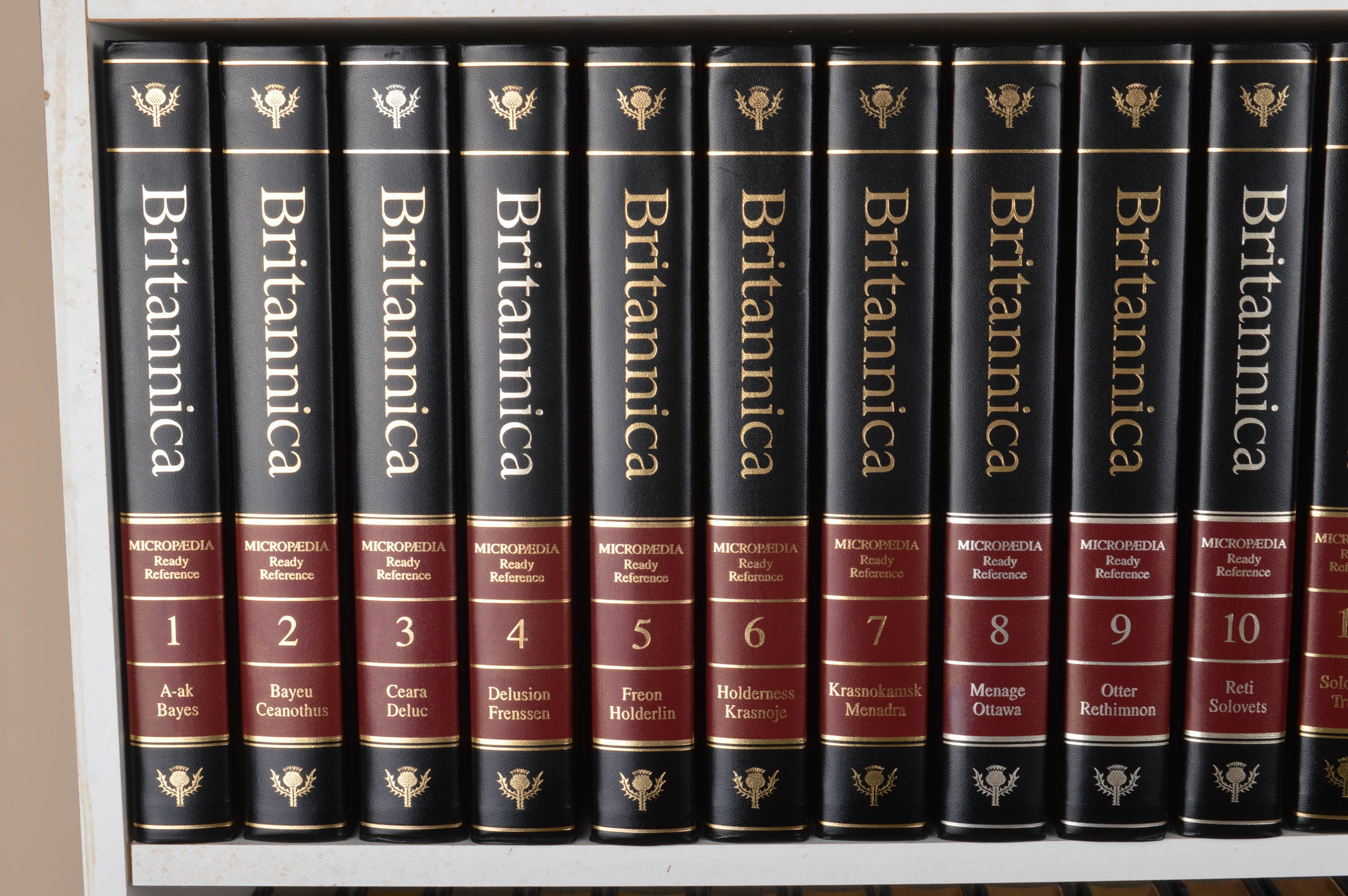 15th Edition Encyclopædia Brittanica and Bookcase