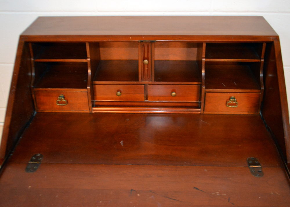 Vintage Solid Cherry Secretary Desk by Davis Cabinet Company