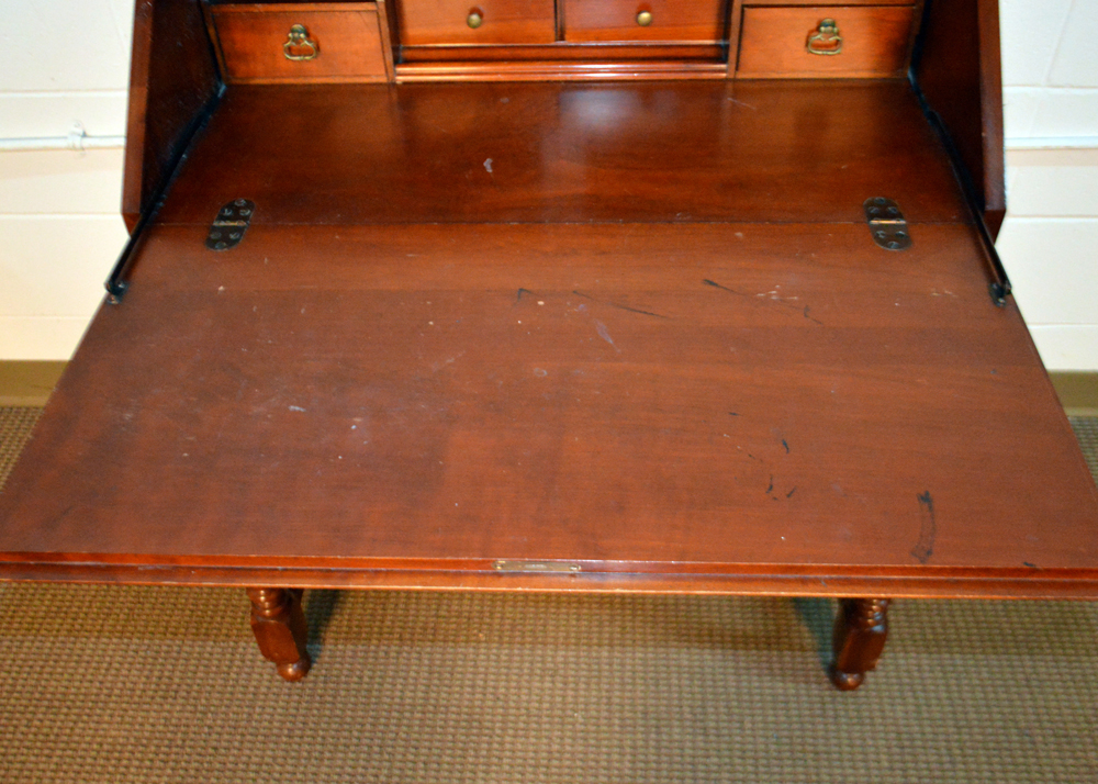 Vintage Solid Cherry Secretary Desk by Davis Cabinet Company