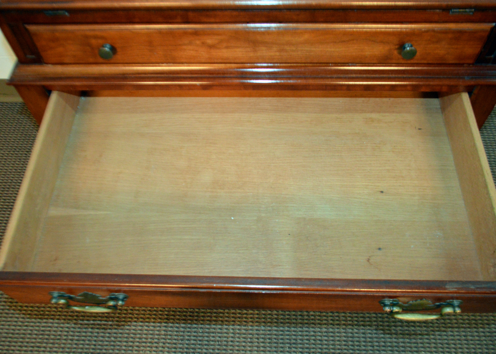 Vintage Solid Cherry Secretary Desk by Davis Cabinet Company