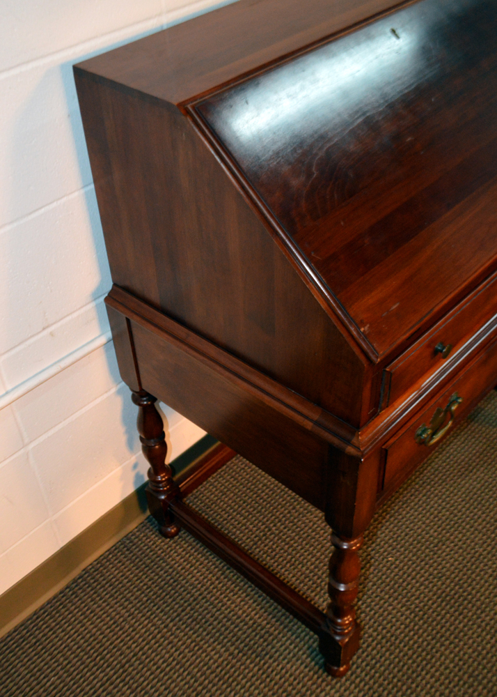 Vintage Solid Cherry Secretary Desk by Davis Cabinet Company