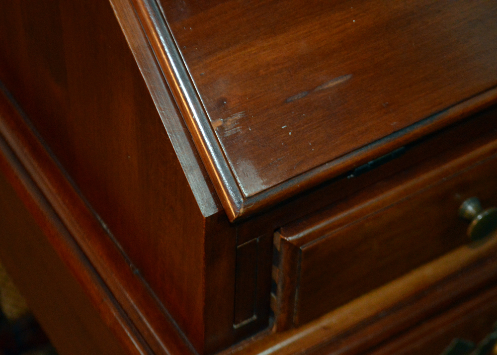 Vintage Solid Cherry Secretary Desk by Davis Cabinet Company