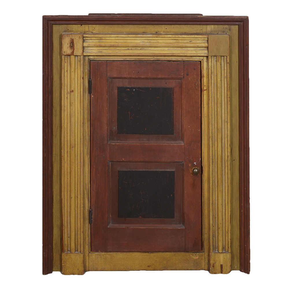 Antique Painted Corner Cupboard