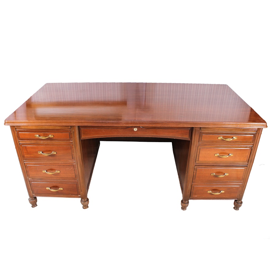 Vintage Wooden Desk by Indiana Desk Company