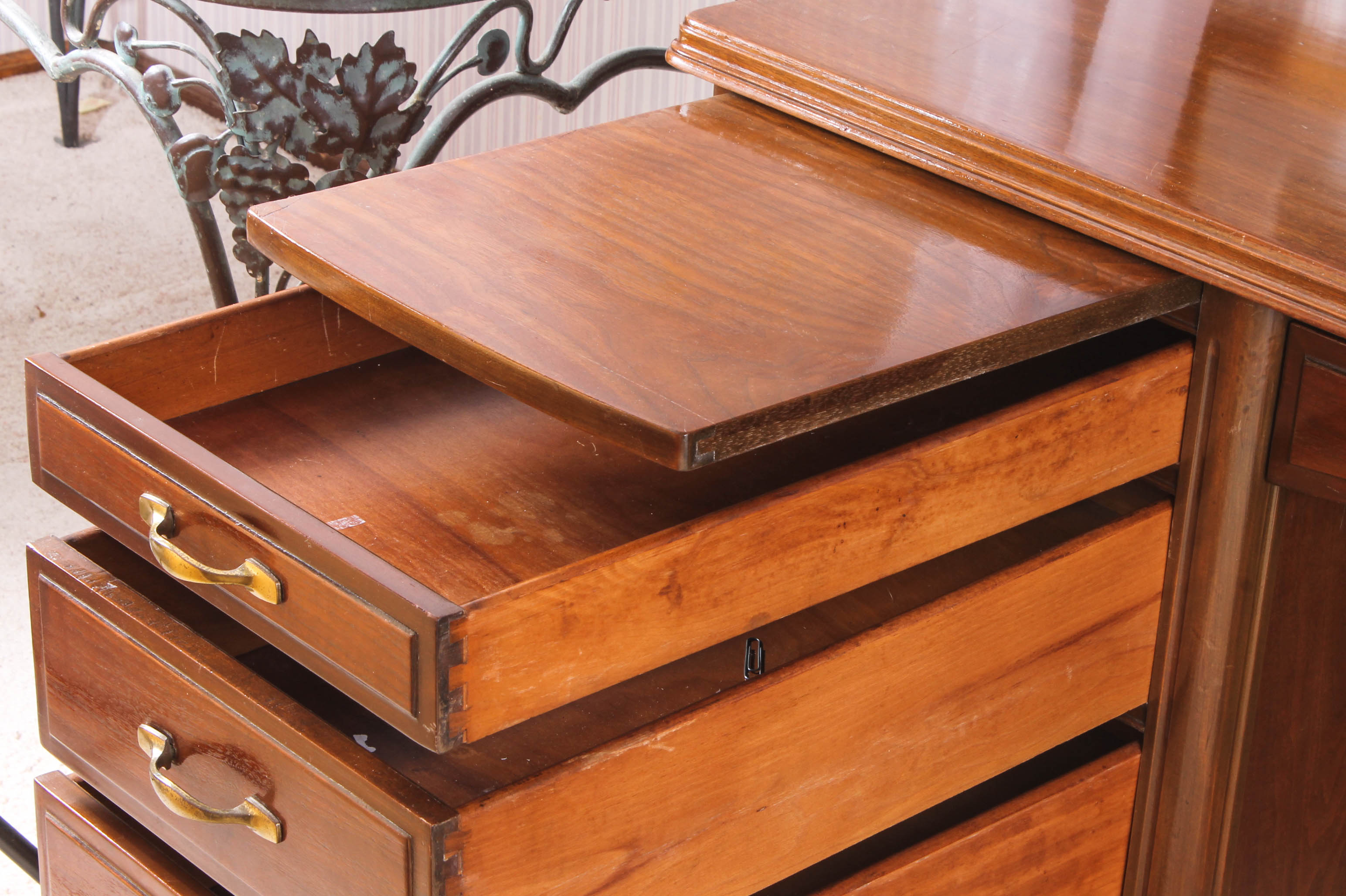 Vintage Wooden Desk by Indiana Desk Company