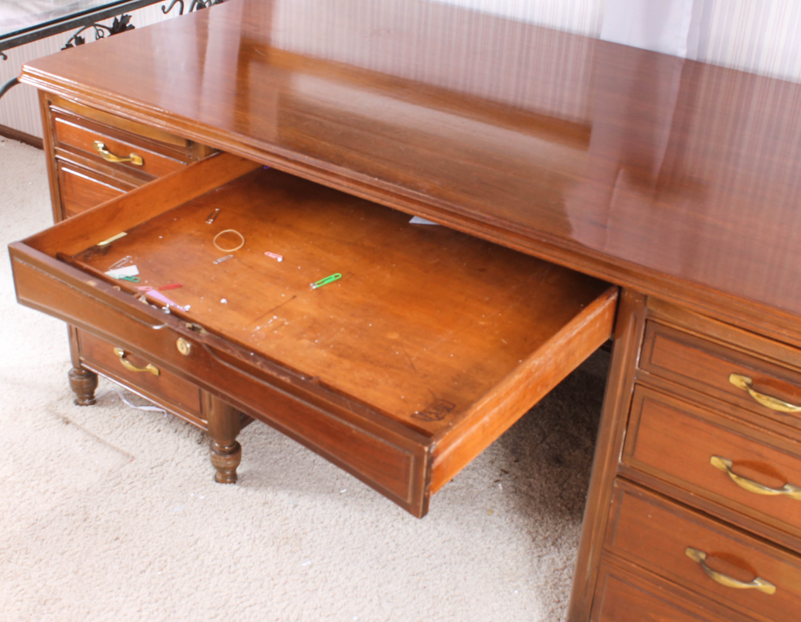 Vintage Wooden Desk by Indiana Desk Company