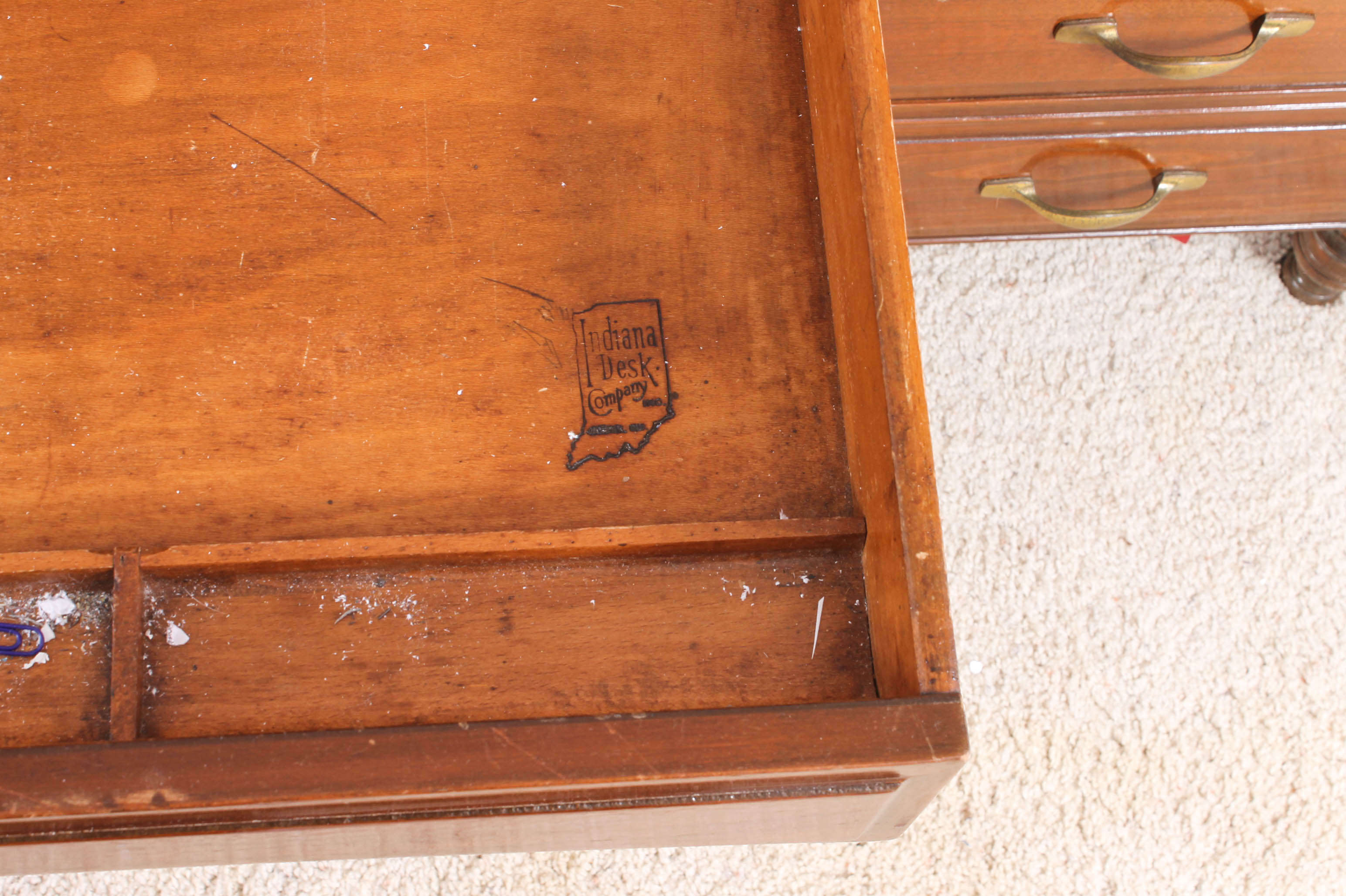 Vintage Wooden Desk by Indiana Desk Company