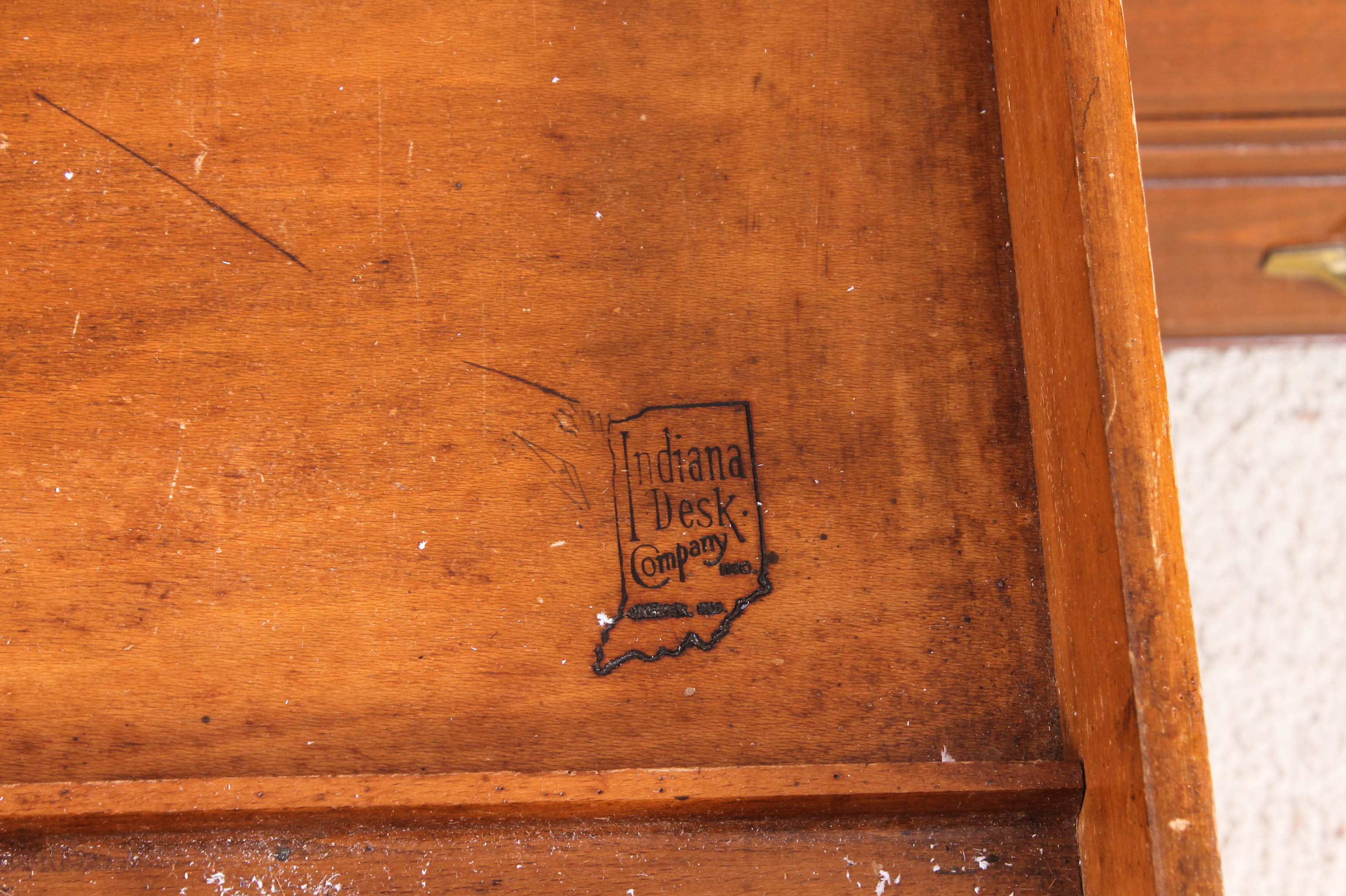 Vintage Wooden Desk by Indiana Desk Company