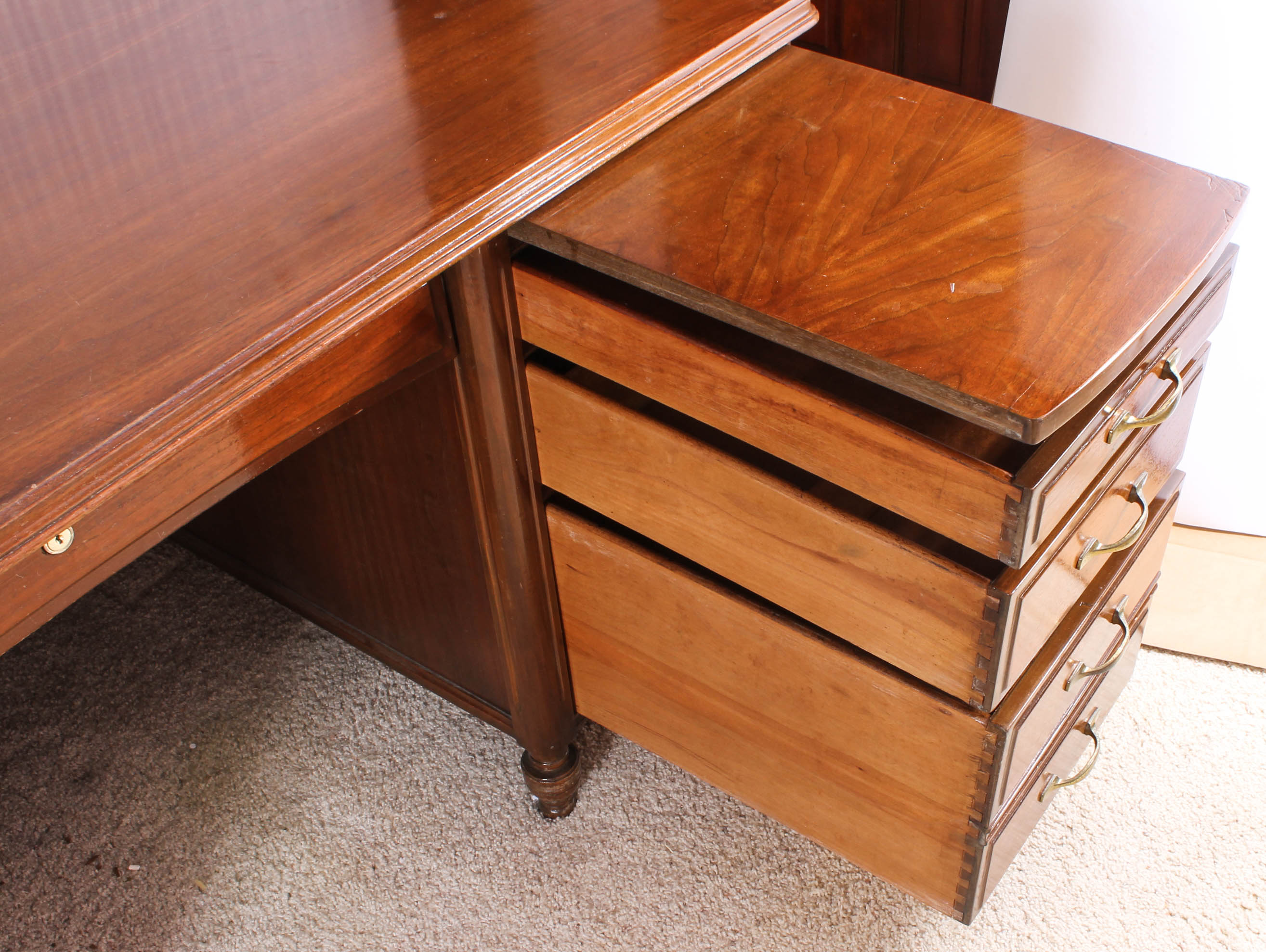 Vintage Wooden Desk by Indiana Desk Company