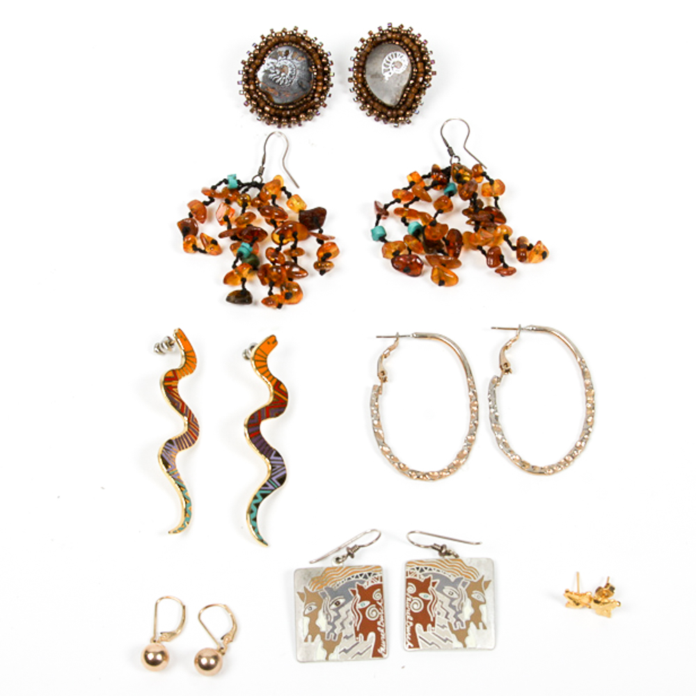 Variety of Autumn-Tone Costume Earrings