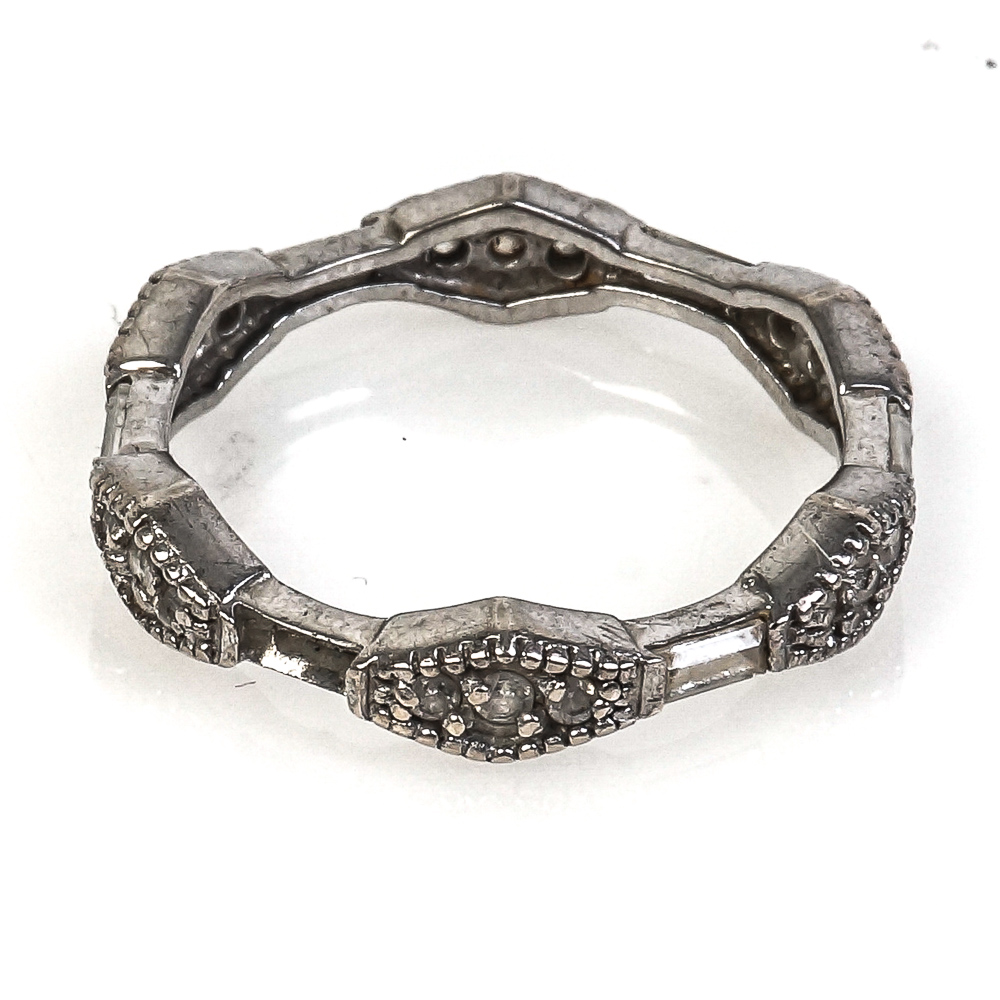 Sterling Silver and Cubic Zirconia Band