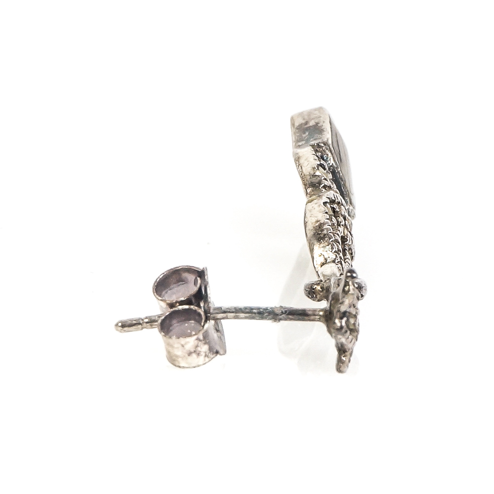 Art Deco Inspired Sterling Silver, Mother of Pearl, and Marcasite Demi Parure