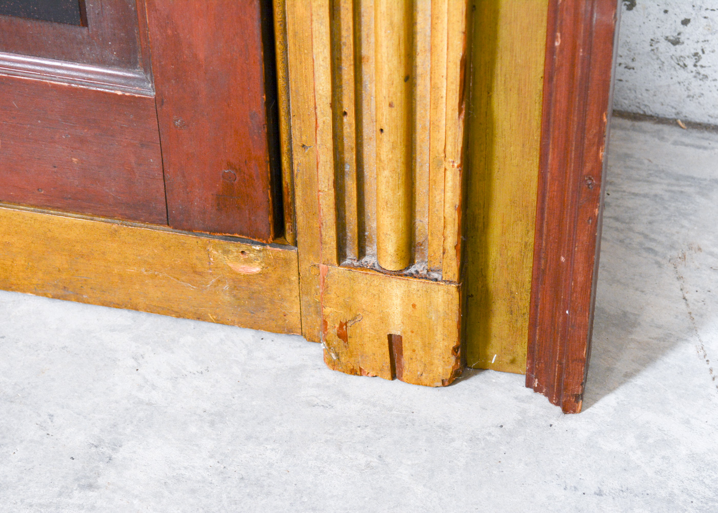 Antique Painted Corner Cupboard