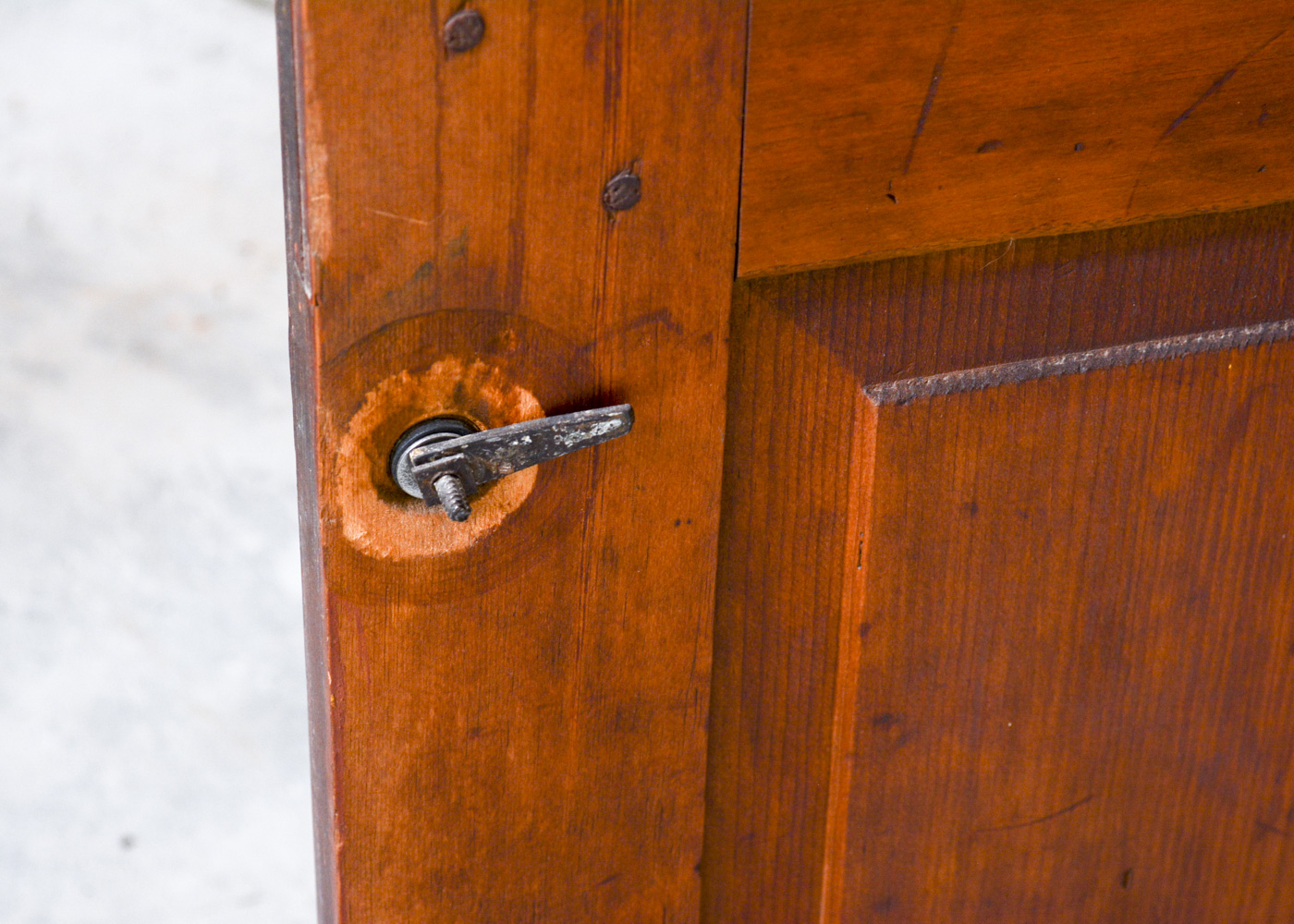 Antique Painted Corner Cupboard