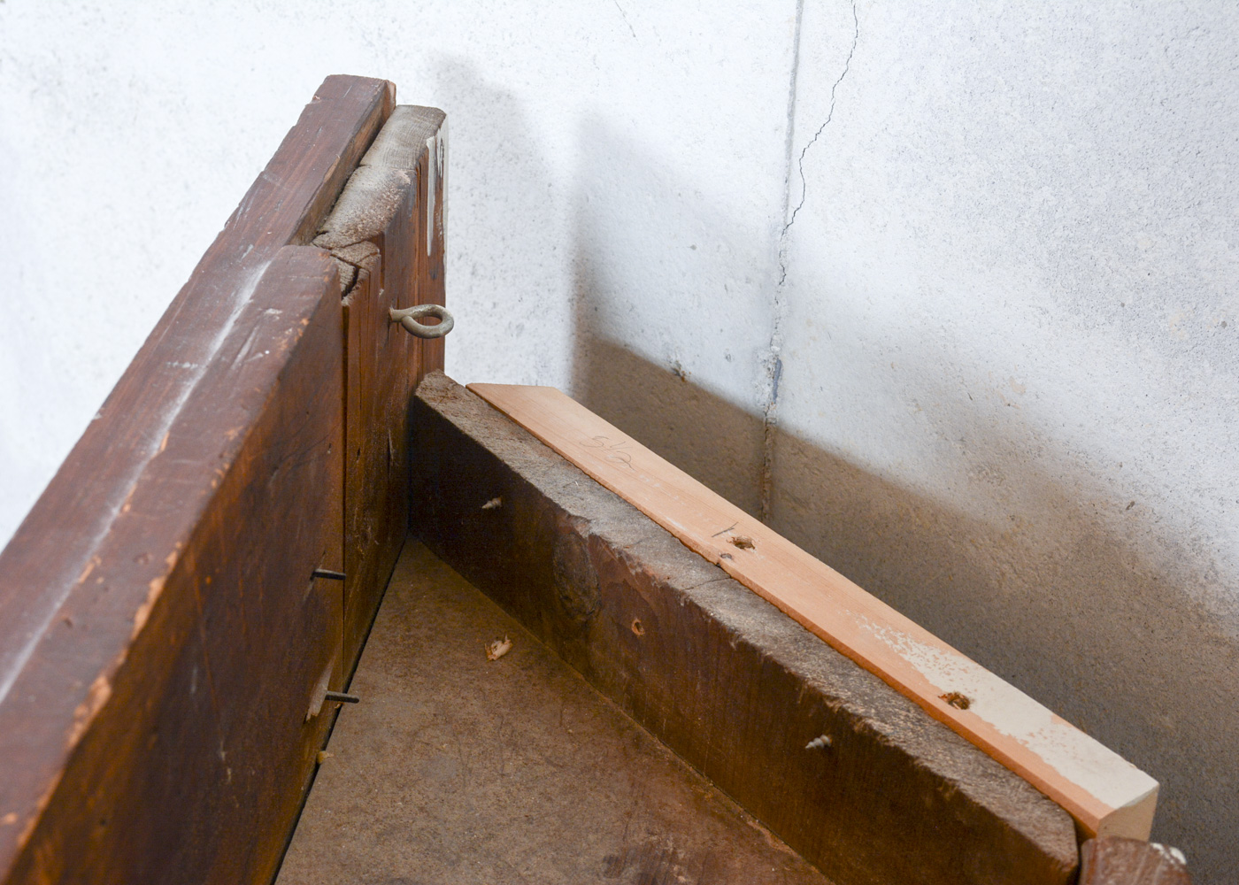 Antique Painted Corner Cupboard