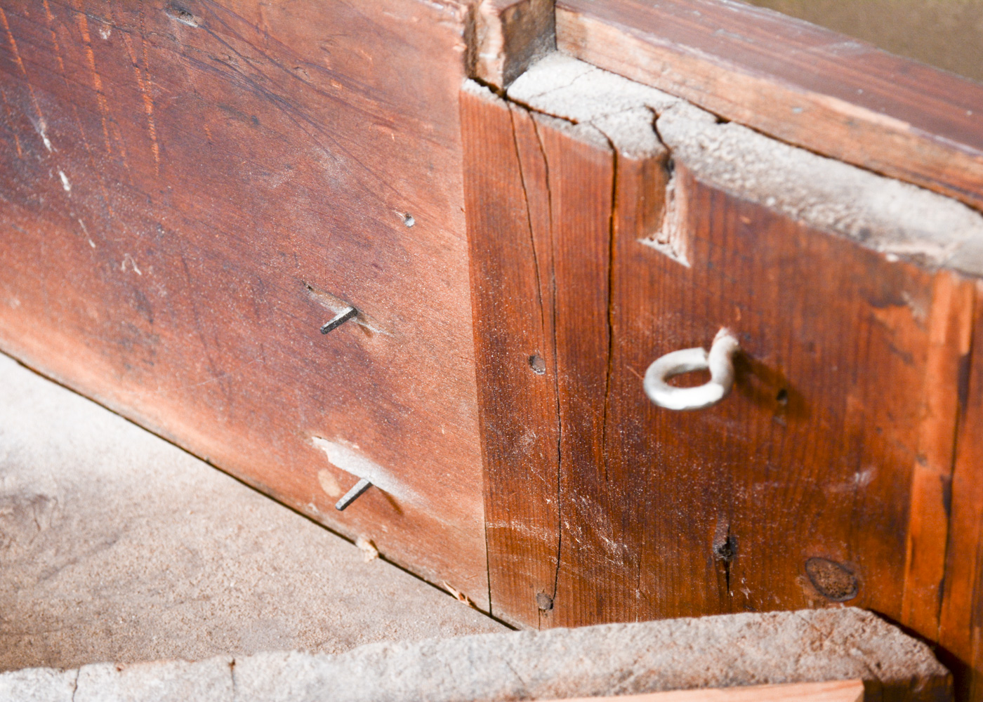 Antique Painted Corner Cupboard