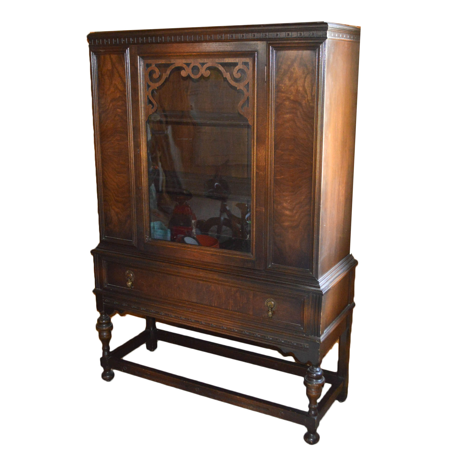 Vintage Jacobean Style China Cabinet