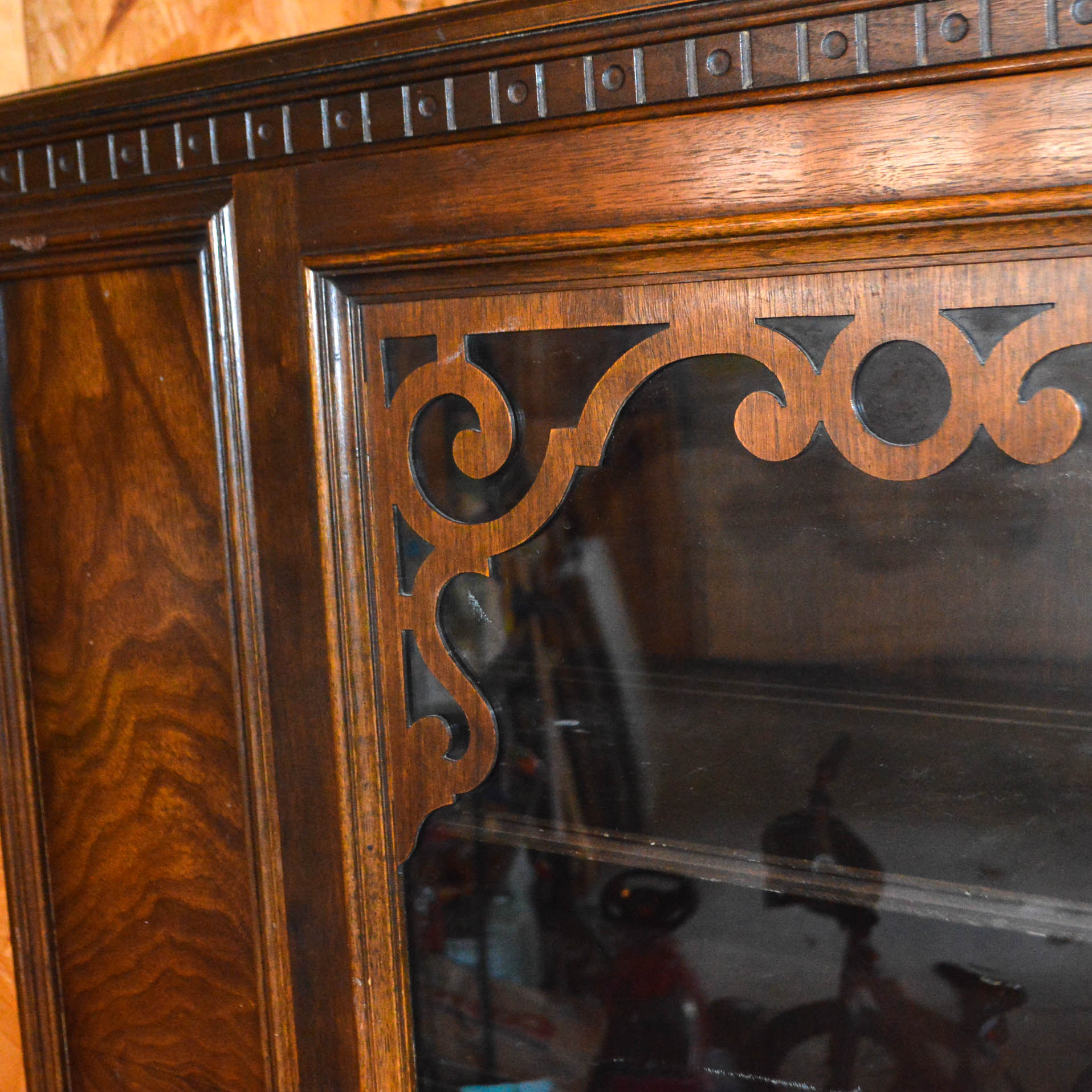 Vintage Jacobean Style China Cabinet