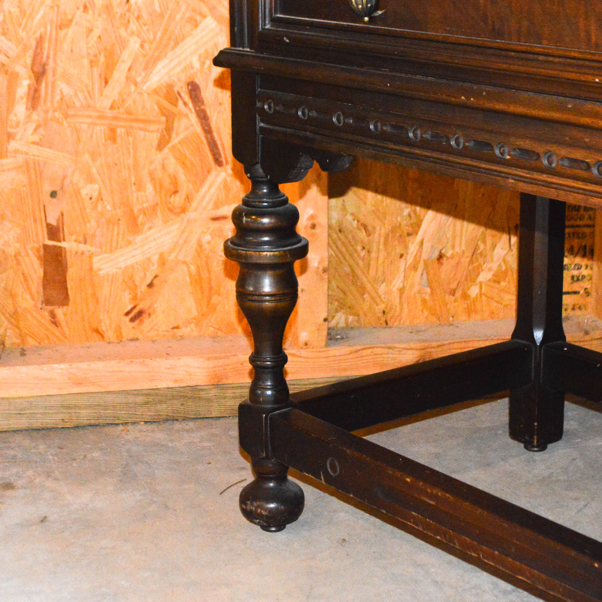 Vintage Jacobean Style China Cabinet