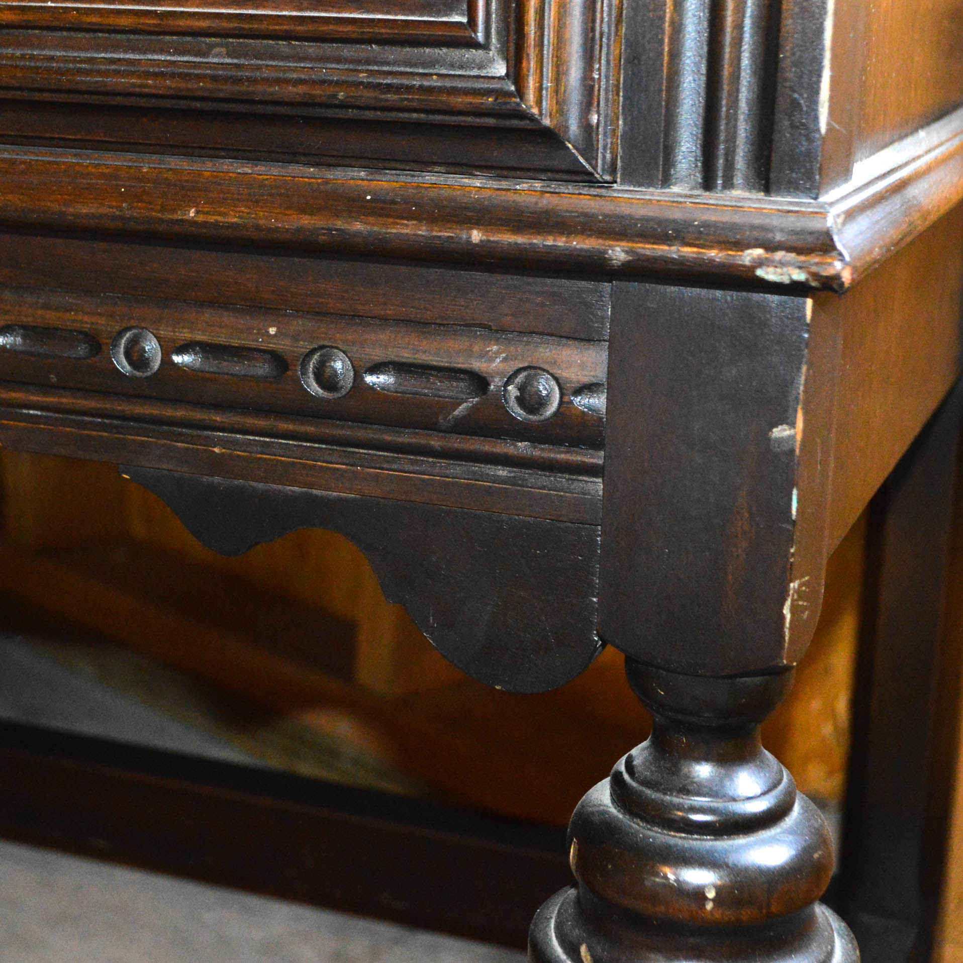 Vintage Jacobean Style China Cabinet