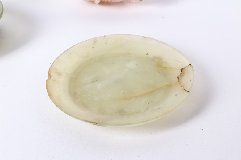 Serpentine, Chalcedony, and Pink Jade Trinket Dishes