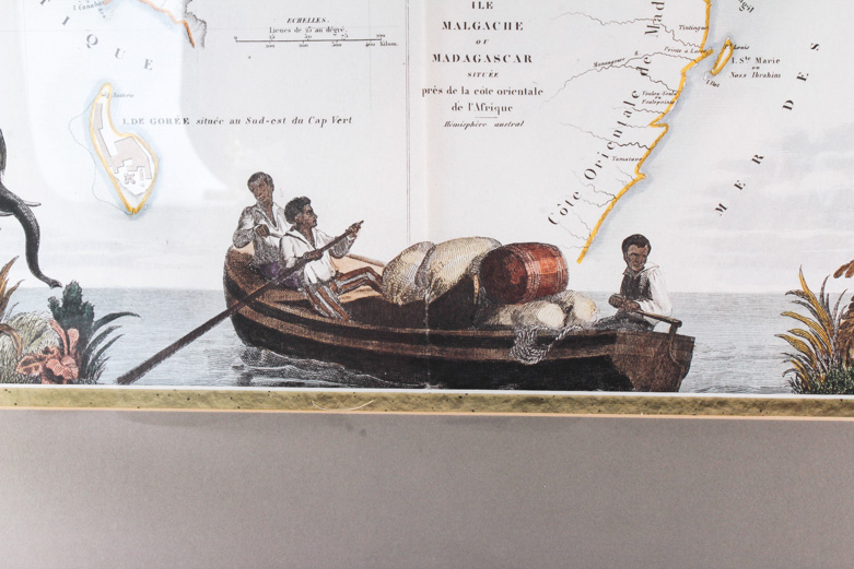 Offset Lithograph Print on Paper "Senegambia, Isle of Gorée, Madagascar"
