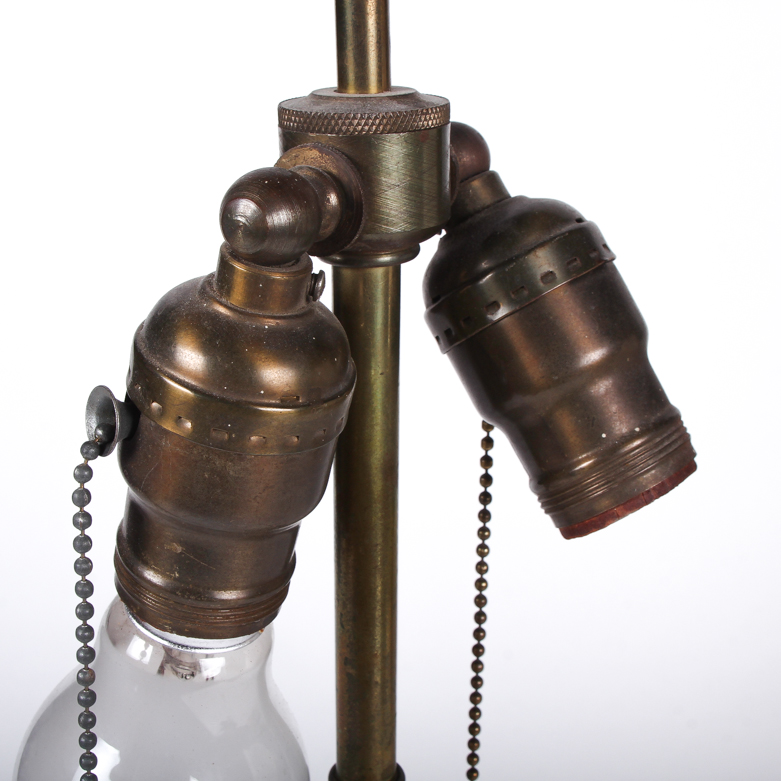 Chinese Floral Double Gourd Ceramic Lamp