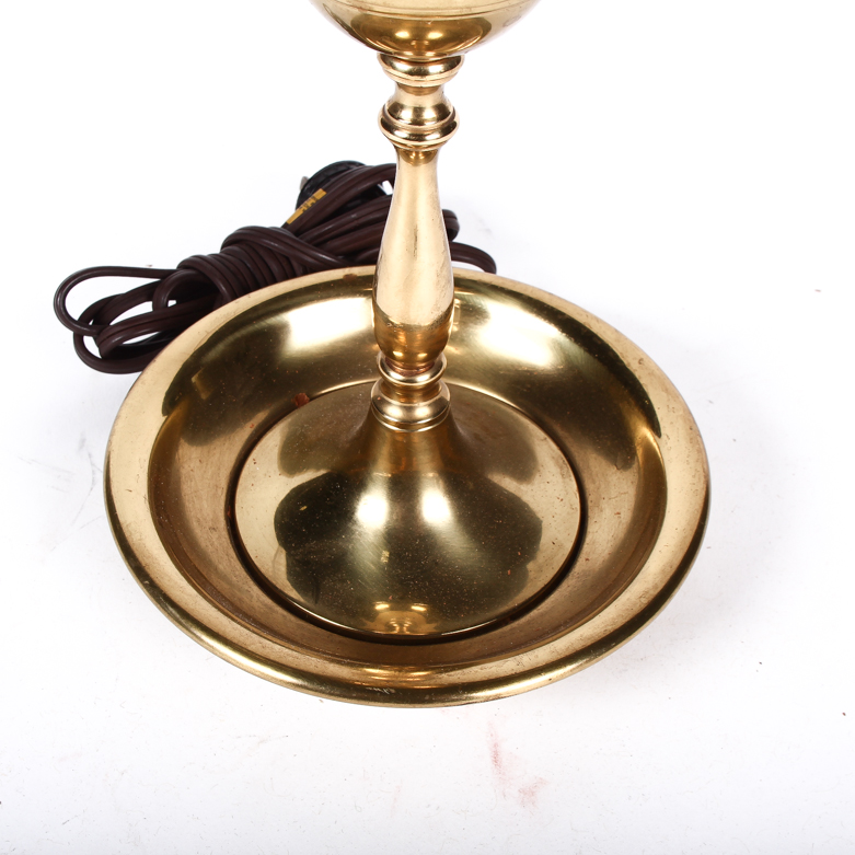 Antique Brass Candlestick-Style Lamp