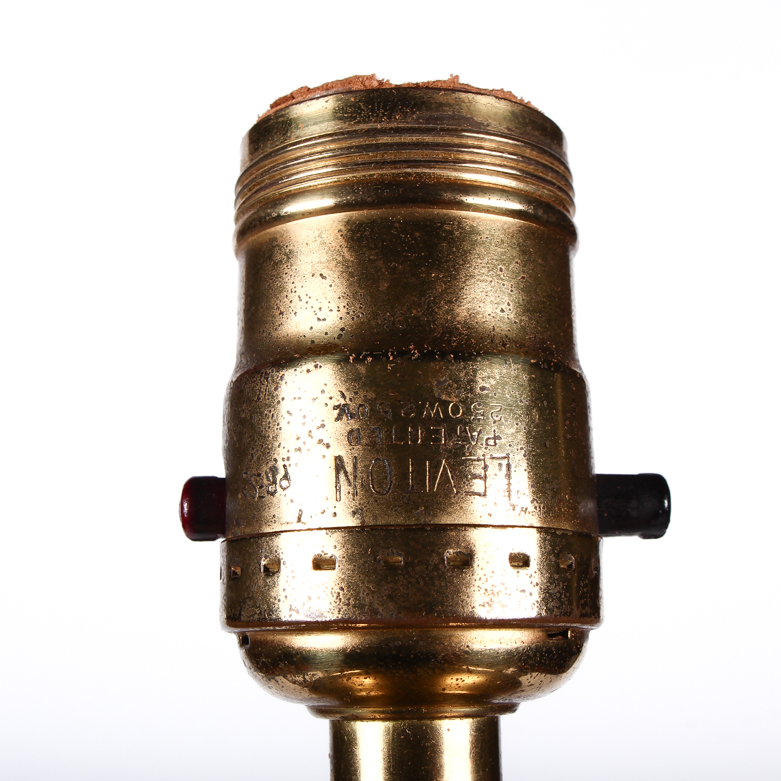 Antique Brass Candlestick-Style Lamp