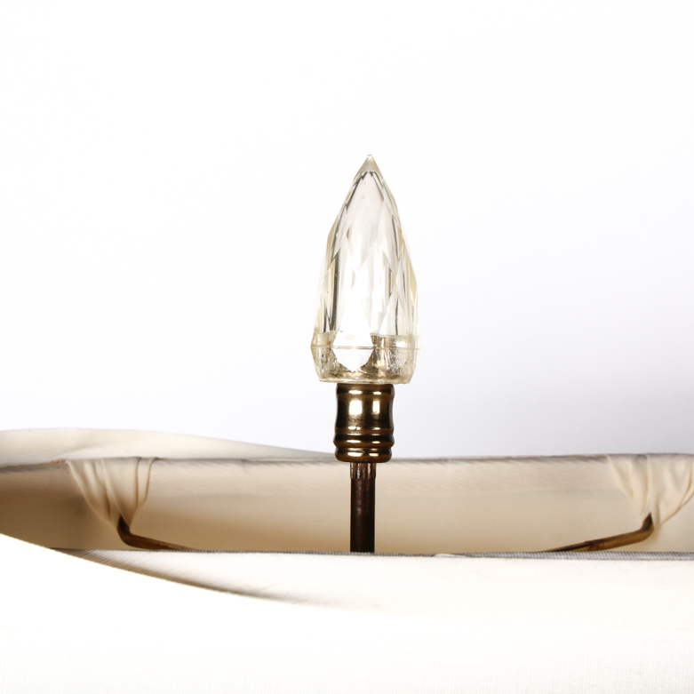 Pair of Signed R Wurtig Mid Century Bohemian Cut Crystal Lamps