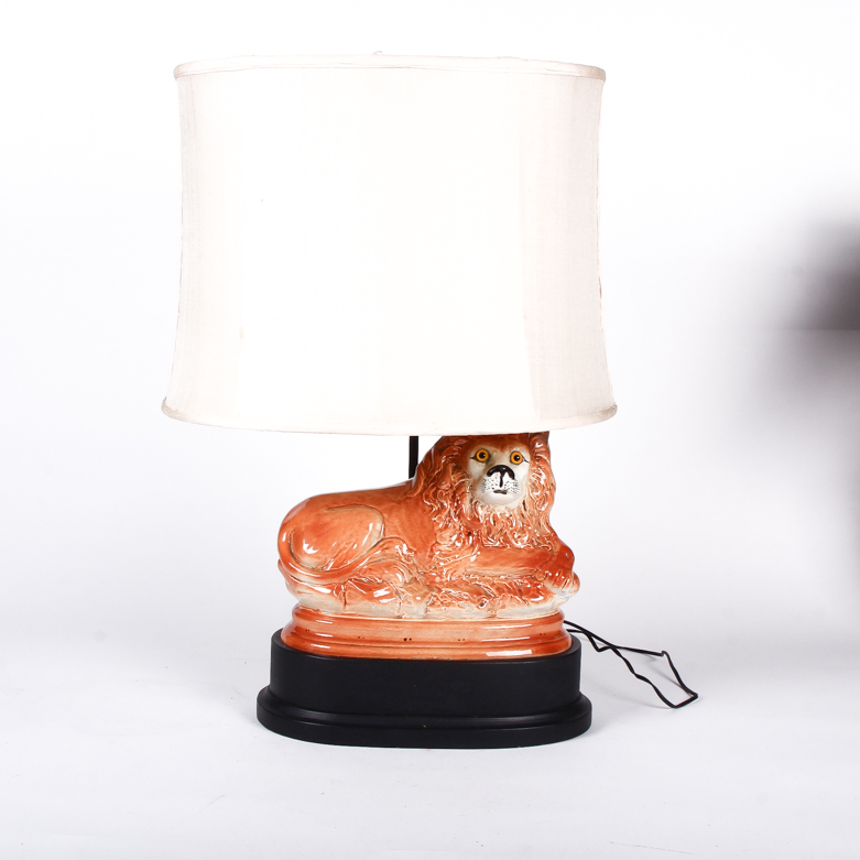 Staffordshire Style Lion Table Lamp