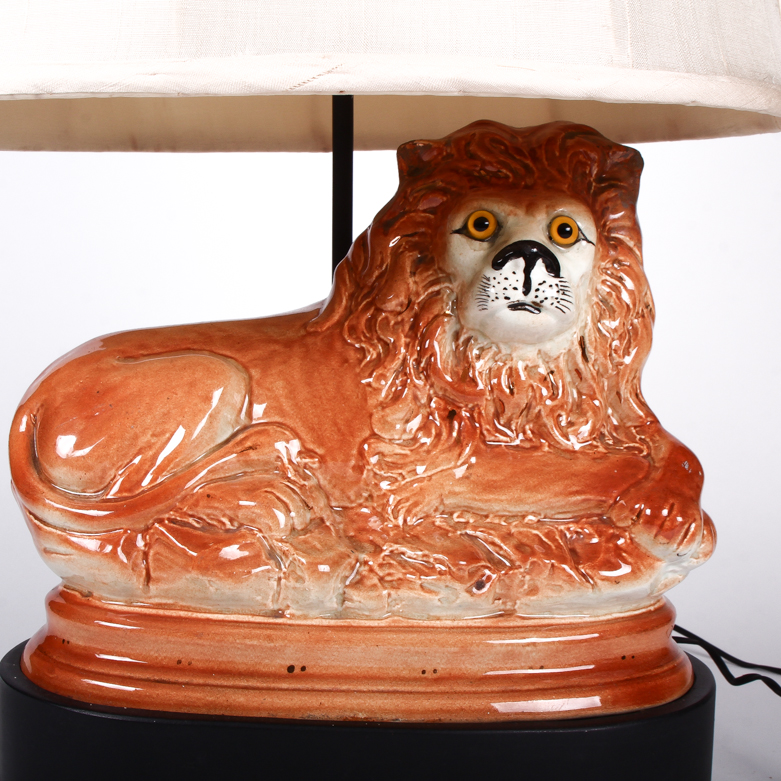 Staffordshire Style Lion Table Lamp