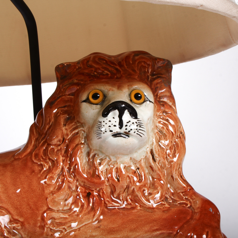 Staffordshire Style Lion Table Lamp