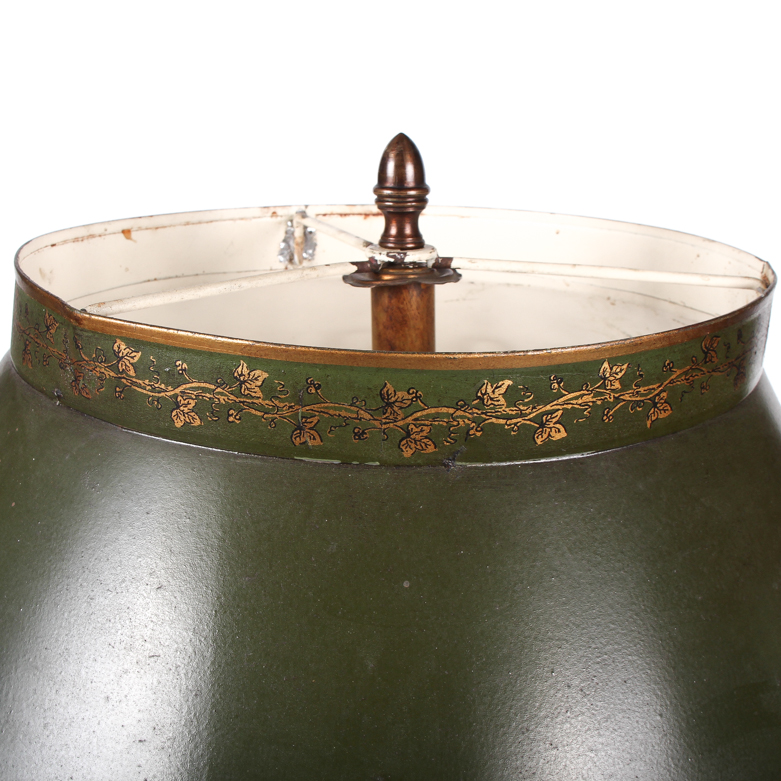 Vintage French Style Tole Lamp and Shade