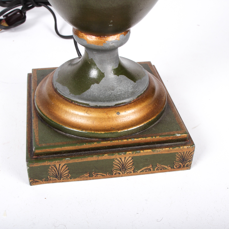 Vintage French Style Tole Lamp and Shade