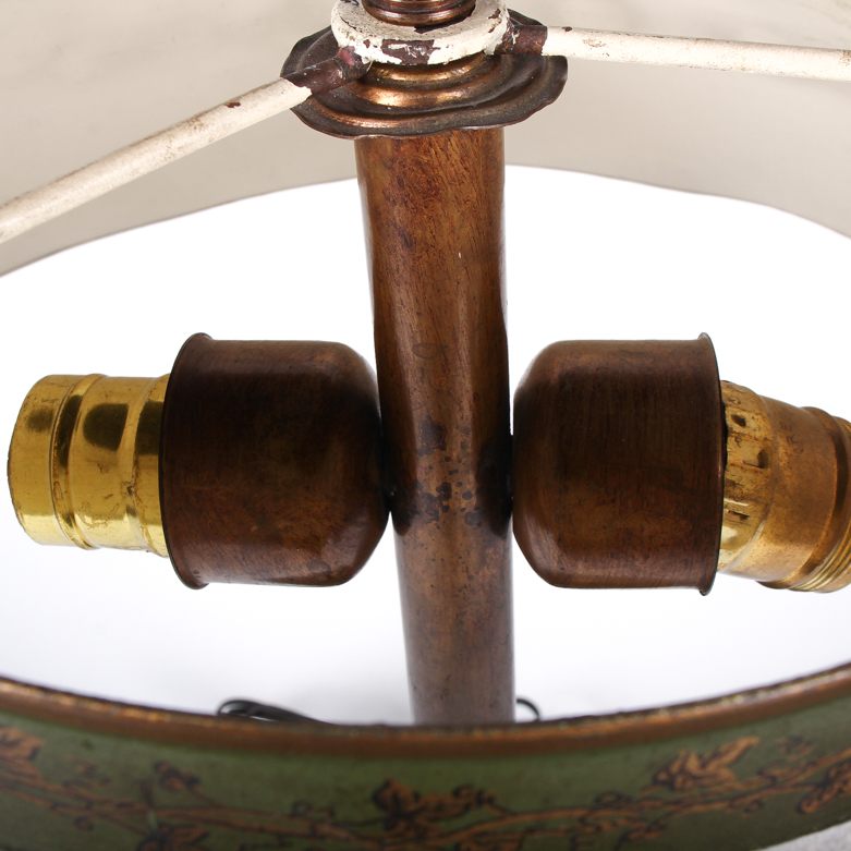 Vintage French Style Tole Lamp and Shade