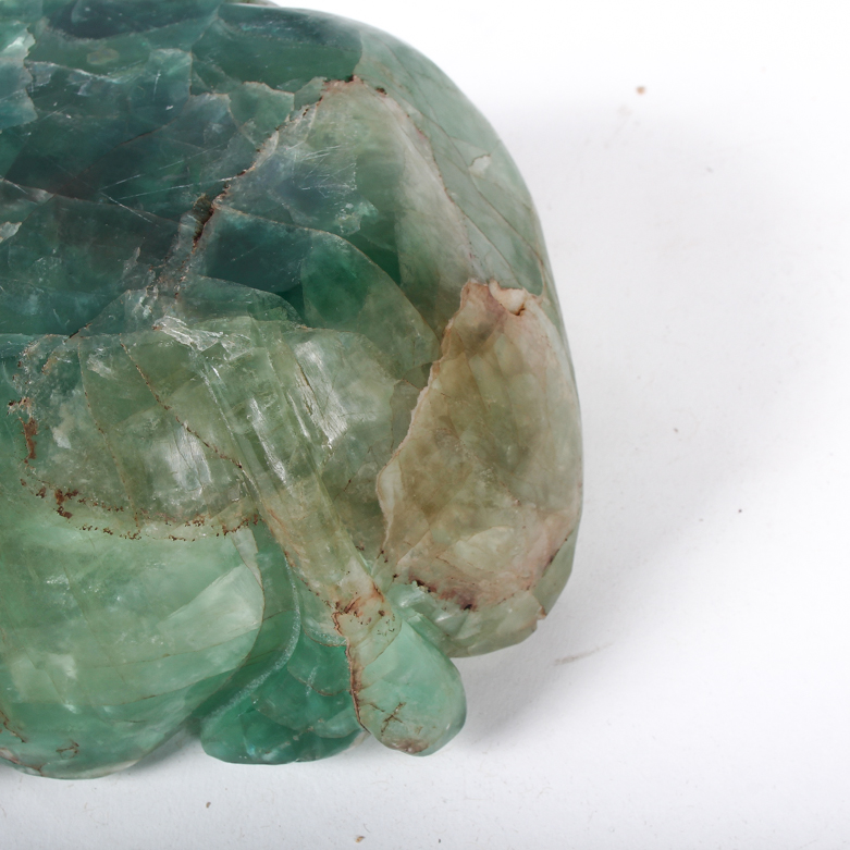 Vintage Carved Jadeite Bowl